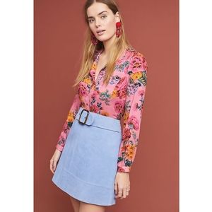 NWT Anthro Snake ebossed leather mini skirt